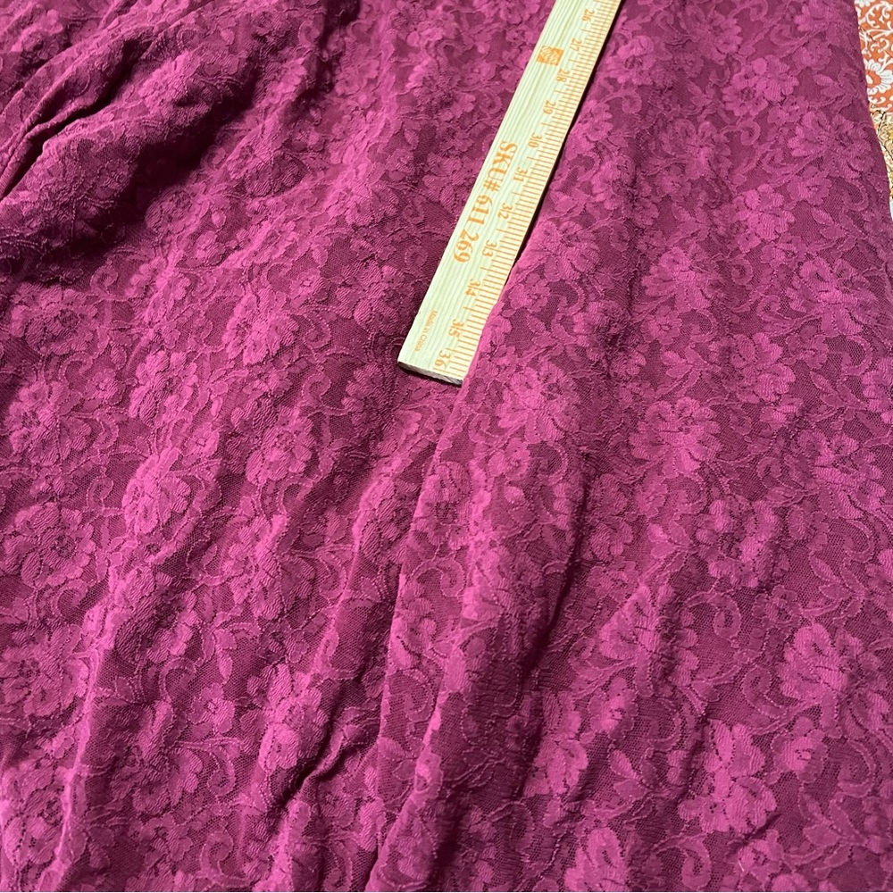 Vintage 90s Lace Fit & Flare Midi Dress S - Picture 8 of 10